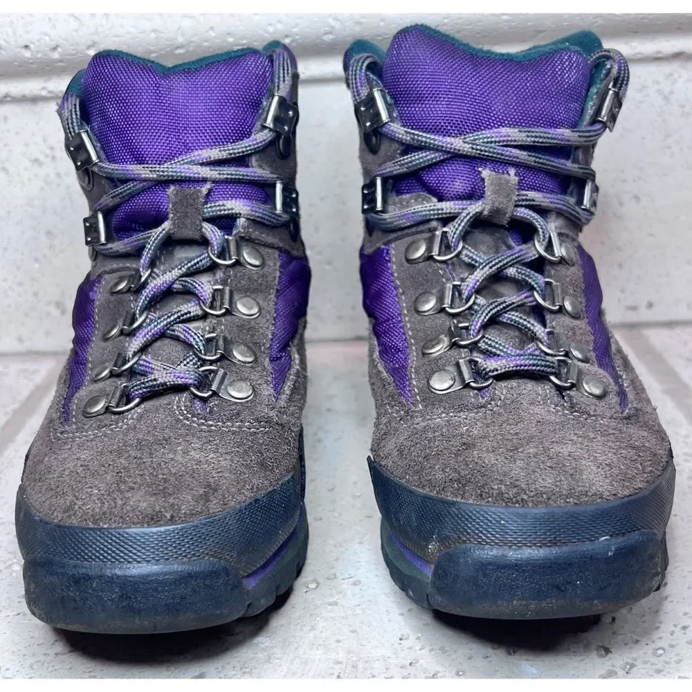 Timberland EUC Purple Brown Suede Hiking Desert Ankle Boots Size 7